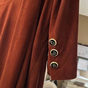 Rust colored Blazer with Gold Buttons
